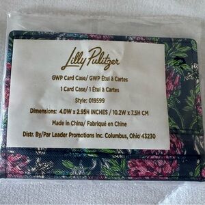Lilly Pulitzer Pink and Green Floral Card Holder